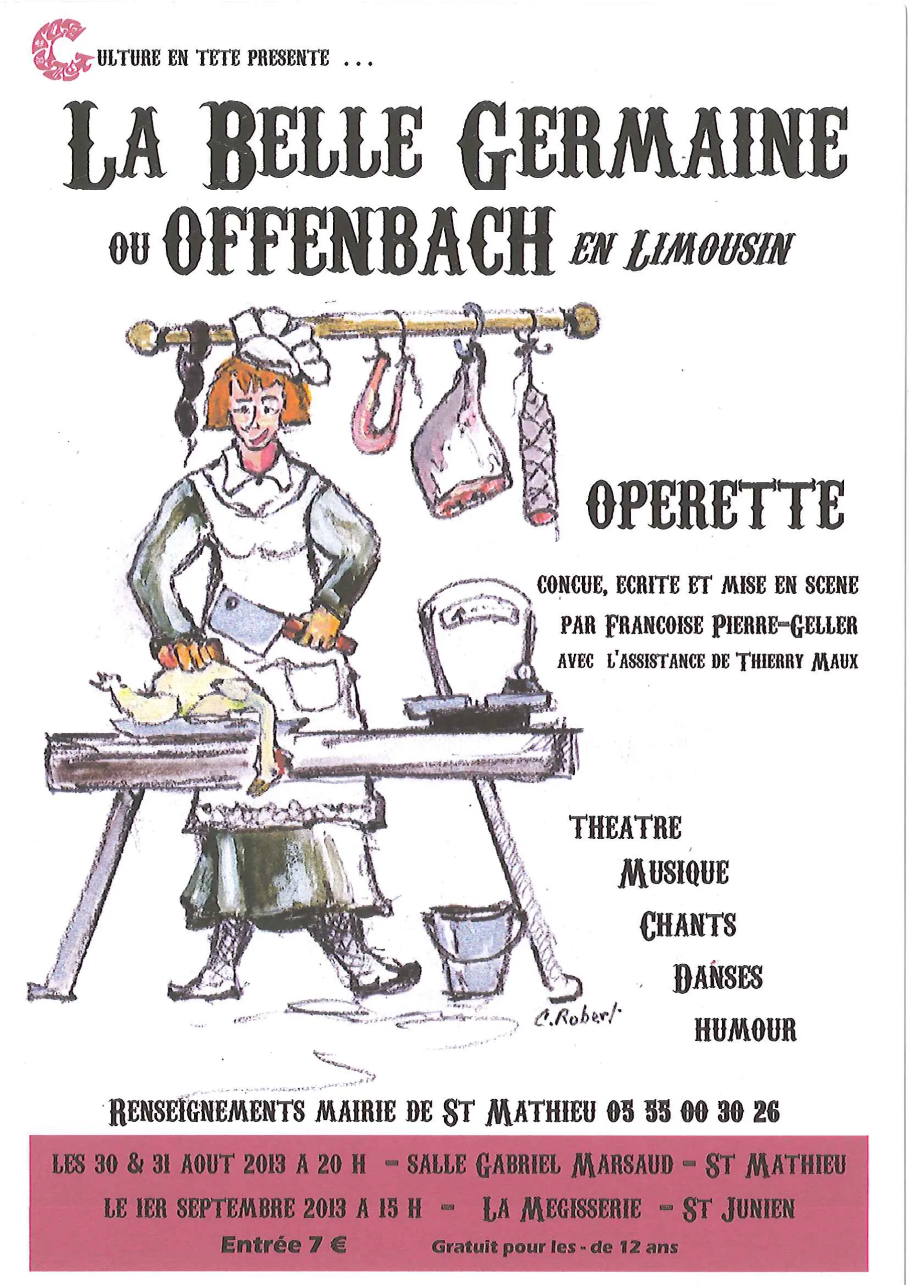 Affiche de La Belle Germaine, comédie musicale de Culture en Tête en 2013