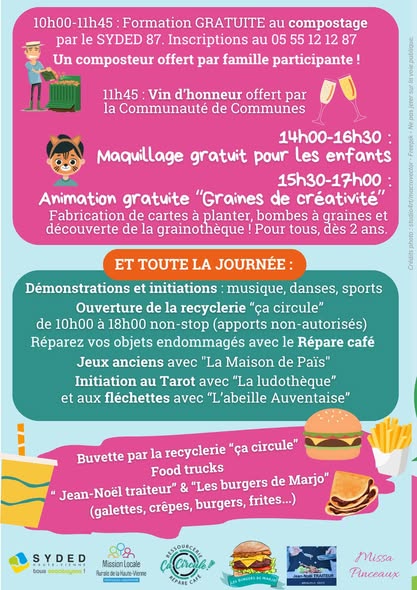 Programme détaillé de la Fête des associations Ouest Limousin du 12 septembre 2026
