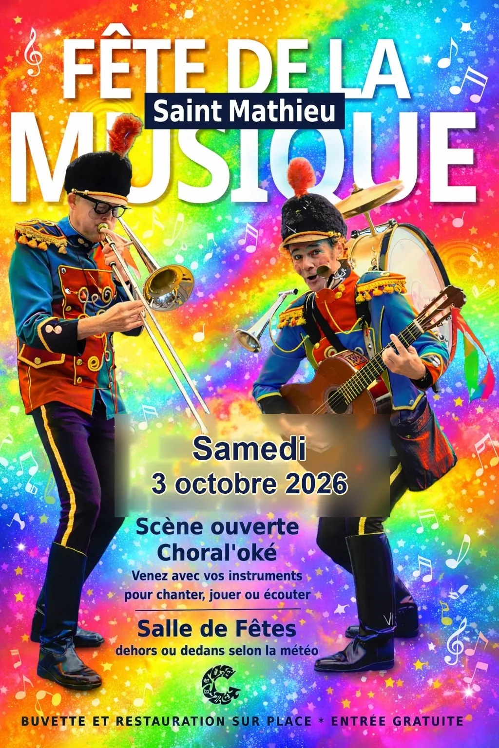 Affiche Fête de la musique à Saint-Mathieu